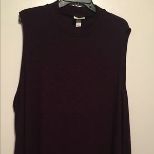 Sweater style top sleeveless